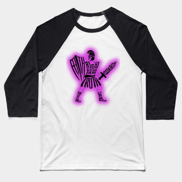 ARMOR OF GOD PURPLE Baseball T-Shirt by Seeds of Authority